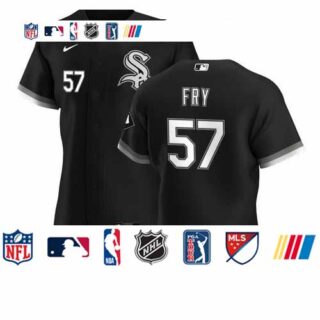 Chicago White Sox #57 Jace Fry Men's Nike Black Alternate 2020 Authentic Player MLB Jersey