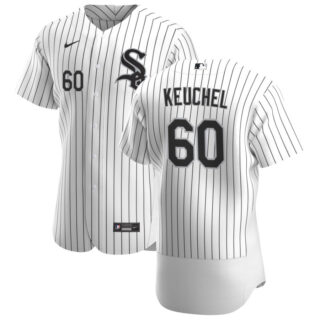 Chicago White Sox #60 Dallas Keuchel Men's Nike White Home 2020 Authentic Player MLB Jersey