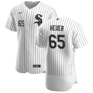 Chicago White Sox #65 Codi Heuer Men's Nike White Home 2020 Authentic Player MLB Jersey