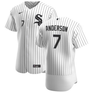 Chicago White Sox #7 Tim Anderson Men's Nike White Home 2020 Authentic Player MLB Jersey