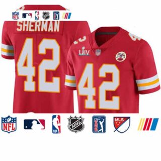 Chiefs #42 Anthony Sherman Red Team Color Super Bowl LIV Bound Youth Stitched Football Vapor Untouchable Limited Jersey