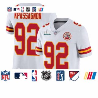 Chiefs #92 Tanoh Kpassagnon White Super Bowl LIV Bound Youth Stitched Football Vapor Untouchable Limited Jersey