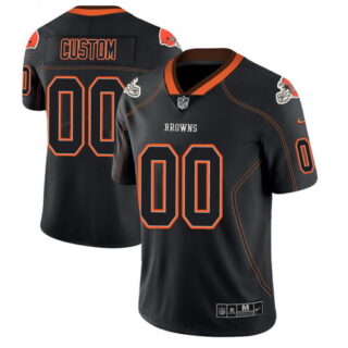 Cleveland Browns Custom 2018 Lights Out Color Rush Limited Black Jersey
