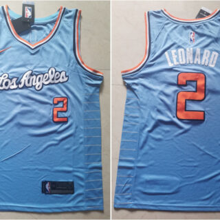 Clippers 2 Kawhi Leonard Light Blue Nike Swingman Jersey