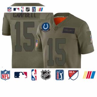 Colts #15 Parris Campbell Camo Men's Stitched Football Limited 2019 Salute To Service Jersey