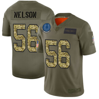 Colts #56 Quenton Nelson Olive Camo Men's Stitched Football Limited 2019 Salute To Service Jersey