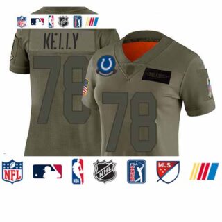 Colts #78 Ryan Kelly Camo Women's Stitched Football Limited 2019 Salute to Service Jersey