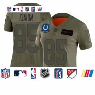Colts #85 Eric Ebron Camo Women's Stitched Football Limited 2019 Salute to Service Jersey