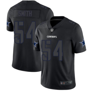 Cowboys #54 Jaylon Smith Black Men's Stitched Football Limited Rush Impact Jersey