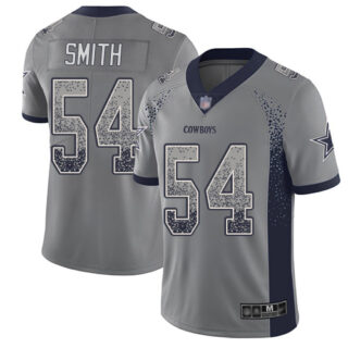 Cowboys #54 Jaylon Smith Gray Men's Stitched Football Limited Rush Drift Fashion Jersey