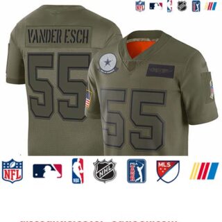 Cowboys #55 Leighton Vander Esch Camo Youth Stitched Football Limited 2019 Salute to Service Jersey