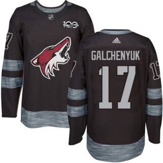 Coyotes #17 Alex Galchenyuk Black 1917-2017 100th Anniversary Stitched Hockey Jersey