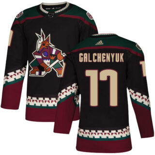 Coyotes #17 Alex Galchenyuk Black Alternate Authentic Stitched Hockey Jersey