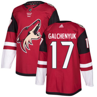 Coyotes #17 Alex Galchenyuk Maroon Home Authentic Stitched Hockey Jersey