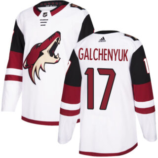 Coyotes #17 Alex Galchenyuk White Road Authentic Stitched Hockey Jersey