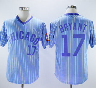 Cubs 17 Kris Bryant Light Blue Turn Back The Clock Jersey