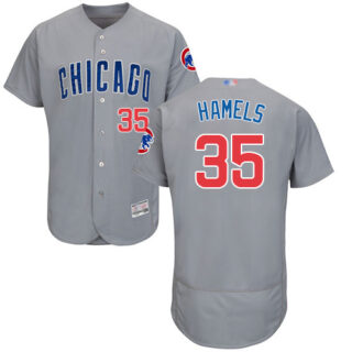 Cubs #35 Cole Hamels Grey Flexbase Authentic Collection Road Stitched Baseball Jersey