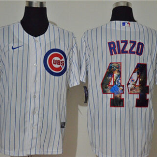 Cubs 44 Anthony Rizzo White Nike Cool Base Player Jersey