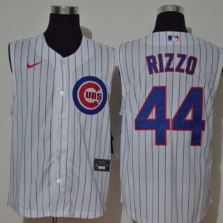 Cubs 44 Anthony Rizzo White Nike Cool Base Sleeveless Jersey