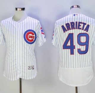 Cubs 49 Jake Arrieta White Flexbase Jersey