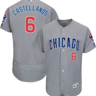 Cubs 6 Nick Castellanos Gray Flexbase Jersey
