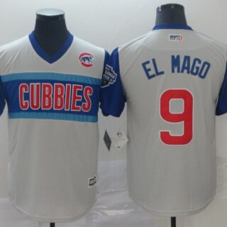 Cubs 9 Javier Baez El Mago Gray 2019 MLB Little League Classic Player Jersey