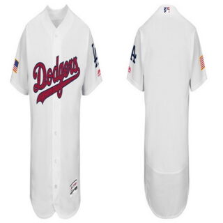 Custom Angeles Dodgers White Fashion Stars & Stripes Flexbase Authentic Stitched MLB Jersey