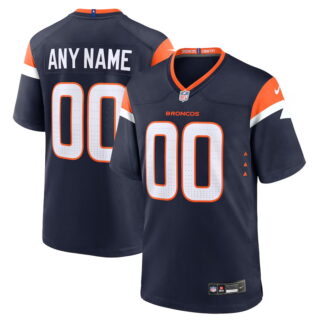 Custom Denver Broncos Alternate Game Jersey - Navy