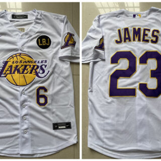 Custom Lakers Any Name Any Number White Basebakll Jersey
