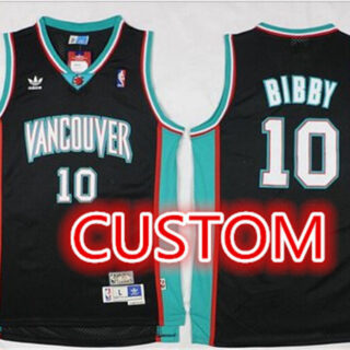 Custom Memphis Grizzlies Black Hardwood Classics Soul Swingman Throwback Jersey