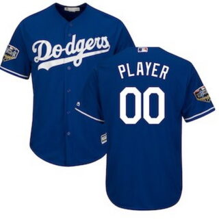 Custom Men's Los Angeles Dodgers Majestic Royal 2018 World Series Cool Base Jersey