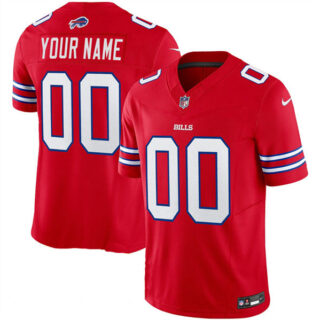 Custom Men's Buffalo Bills Red 2023 F.U.S.E. Vapor Untouchable Limited Stitched Jerseys