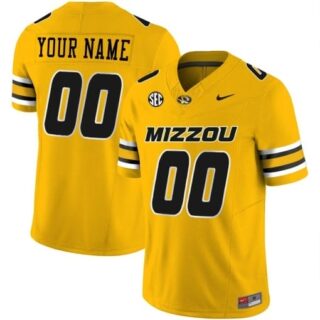 Custom Missouri Tigers Jersey Name and Number Vapor Limited College Football Stitched Gold