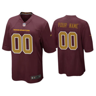 Custom Washington Alternate Burgundy Game Jersey