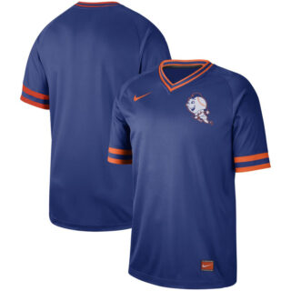 Customized Mets Blue Throwback Jersey