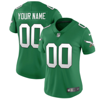 Customized Women's Philadelphia Eagles Vapor Untouchable Limited green Jersey