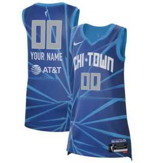 Unisex Chicago Sky Nike Sky Blue 2021 Rebel Edition Victory Custom Jersey