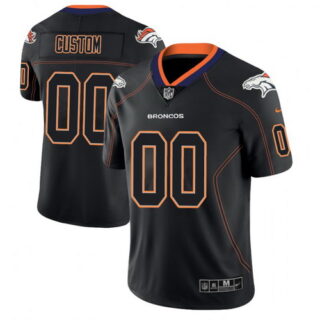 Denver Broncos Custom 2018 Lights Out Color Rush Limited Black Jersey