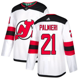 Devils #21 Kyle Palmieri White Road Authentic Stitched Hockey Jersey