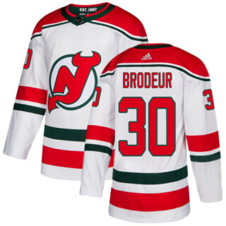 Devils #30 Martin Brodeur White Alternate Authentic Stitched Hockey Jersey