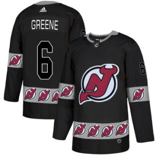 Devils 6 Andy Greene Black Team Logos Fashion Adidas Jersey