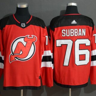 Devils 76 P.K. Subban Red Adidas Jersey