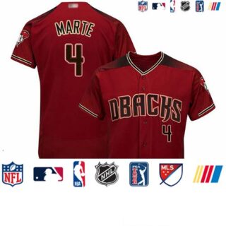 Diamondbacks #4 Ketel Marte Sedona Red Flexbase Authentic Collection Stitched Baseball Jersey