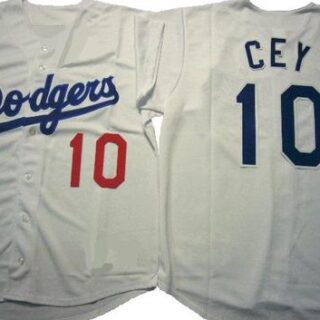 Dodgers 10 Ron Cey Gray Cool Base Jersey