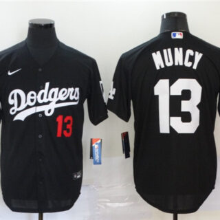 Dodgers 13 Max Muncy Black 2020 Nike Cool Base Jersey