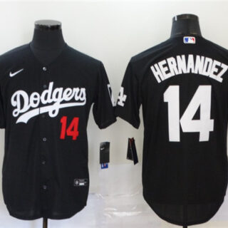 Dodgers 14 Enrique Hernandez Black 2020 Nike Cool Base Jersey