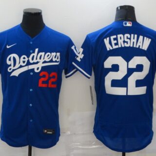 Dodgers 22 Clayton Kershaw Royal 2020 Nike Flexbase Jersey