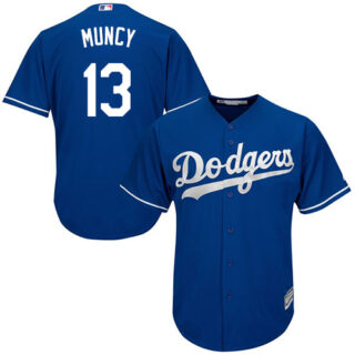 Dodgers #13 Max Muncy Blue New Cool Base Stitched Baseball Jersey