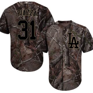 Dodgers #31 Mike Piazza Camo Realtree Collection Cool Base Stitched Youth Baseball Jersey