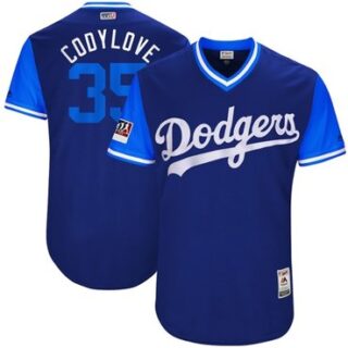 Dodgers #35 Cody Bellinger Royal Codylove Players Weekend Authentic Stitched MLB Jersey